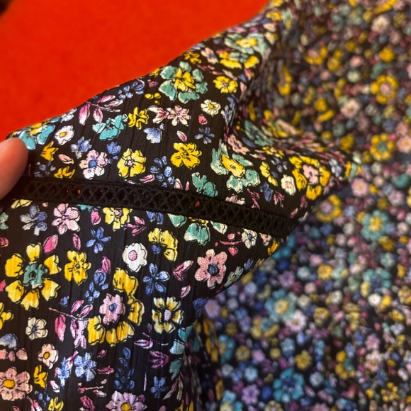 Zara colorful ditsy flowers long sleeve shirtdress NWT - Picture 6 of 13